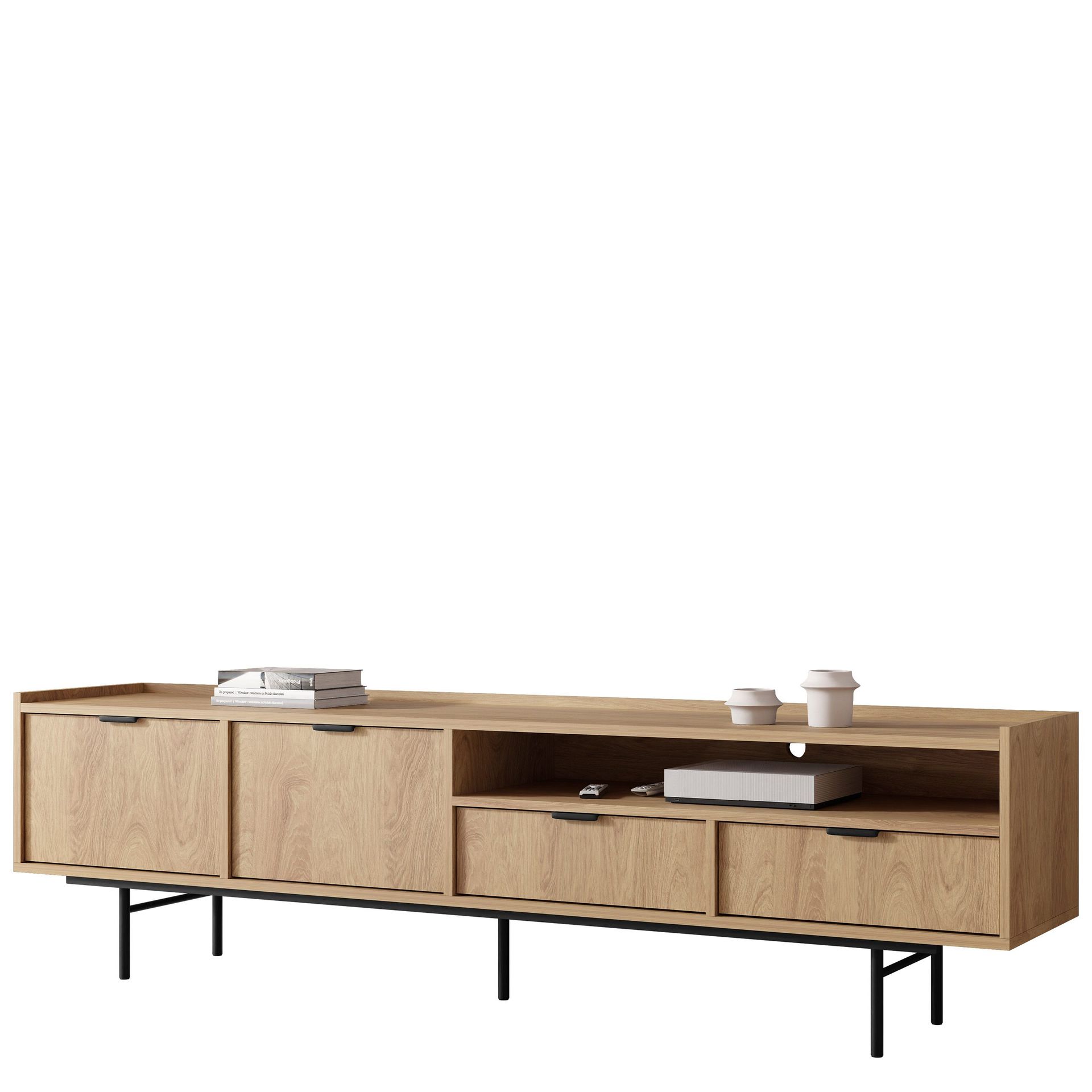 TV-benk Edison Hickory-eik - Hickory-eik