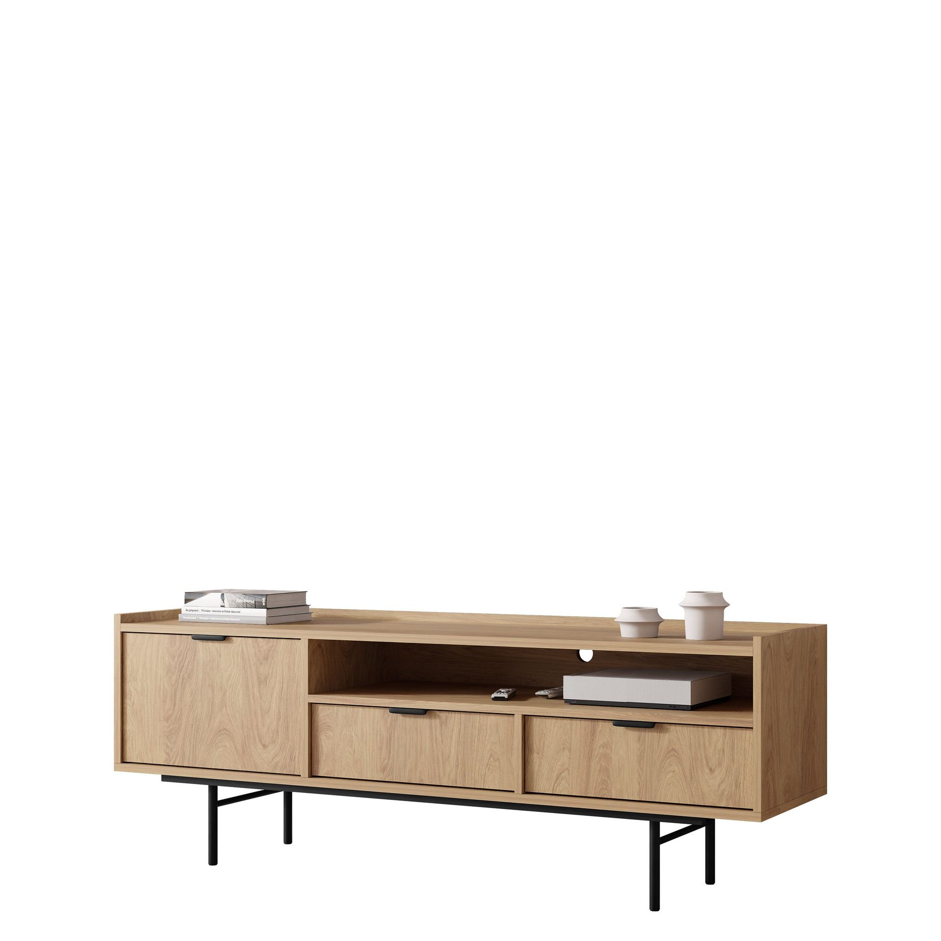 TV-benk Edison Hickory-eik - Hickory-eik