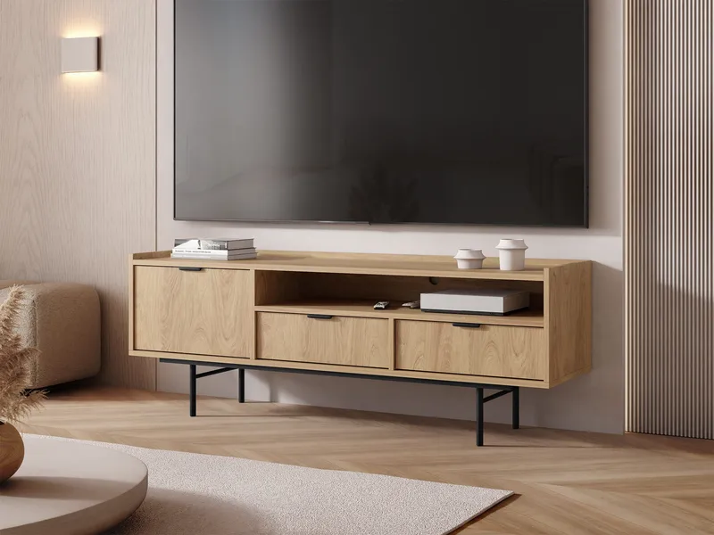 TV-benk Edison Hickory-eik - Hickory-eik - Møbler - Mediamøbel & tv møbel - TV-benk & mediabenk