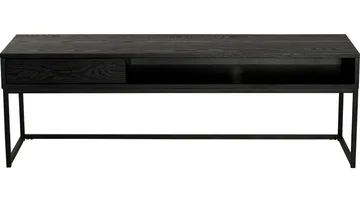 TV-benk Eiknor 120 cm - Svartlakkert askefiner - Møbler - Mediamøbel & tv møbel - TV-benk & mediabenk