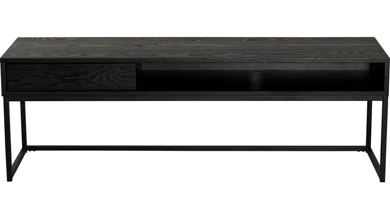 TV-benk Eiknor 120 cm - Svartlakkert askefiner - Møbler - Mediamøbel & tv møbel - TV-benk & mediabenk