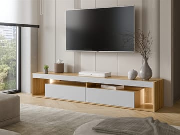 TV-benk FIORE - Brun og grå - Møbler - Mediamøbel & tv møbel - TV-benk & mediabenk