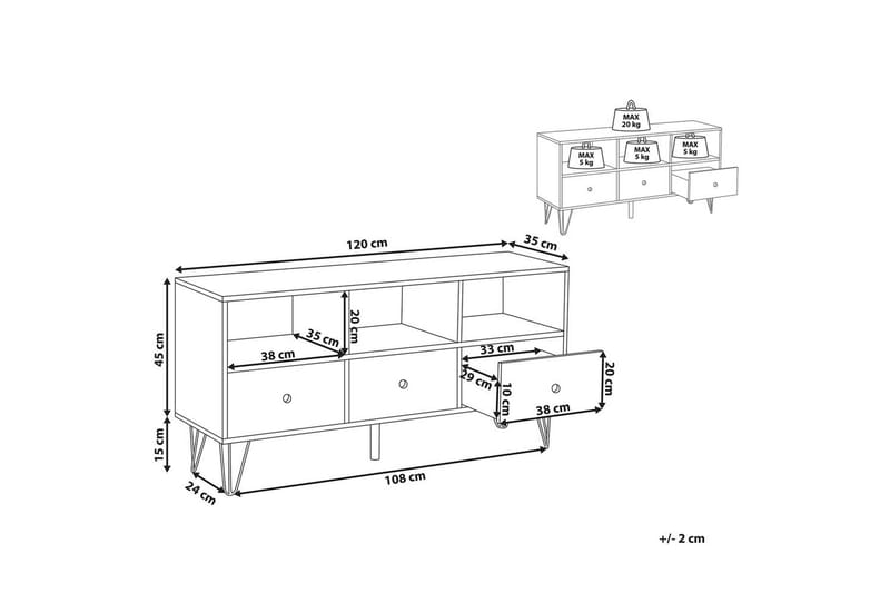 TV-benk Foston - Møbler - Mediamøbel & tv møbel - TV-benk & mediabenk