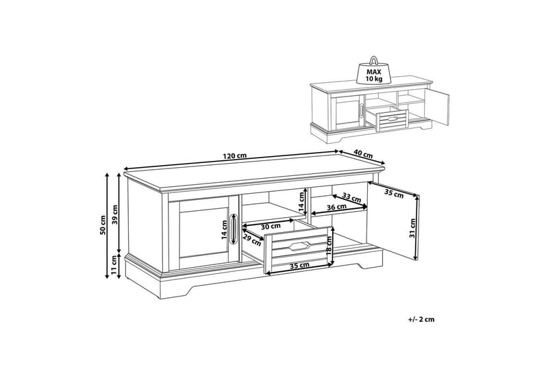 TV-benk Garet - Møbler - Mediamøbel & tv møbel - TV-benk & mediabenk