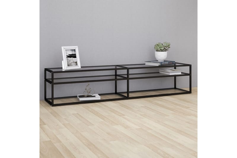TV-benk gjennomsiktig 200x40x40,5 cm herdet glass - Gjennomsiktig - Møbler - Mediamøbel & tv møbel - TV-benk & mediabenk