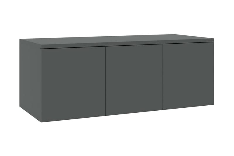 TV-benk grå 80x34x30 cm sponplate - TV-benk & mediabenk
