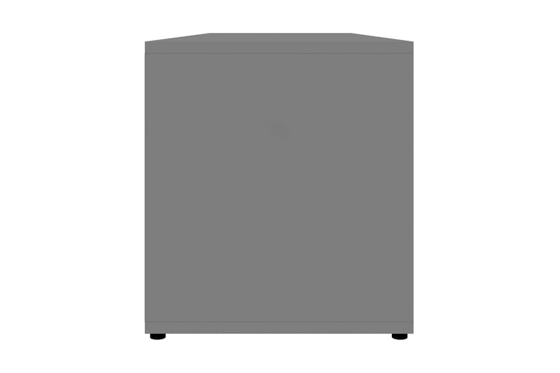 TV-benk høyglans grå 120x34x37 cm sponplate - Grå - TV-benk & mediabenk