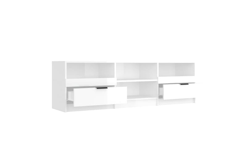 TV-benk høyglans hvit 150x33,5x45 cm konstruert tre - Hvit - Møbler - Mediamøbel & tv møbel - TV-benk & mediabenk