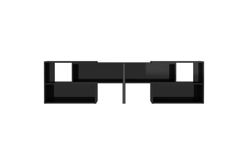 TV-benk høyglans svart 149x30x52 cm sponplate - Svart - TV-skap