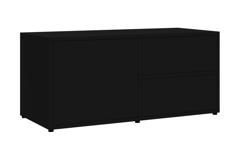 TV-benk høyglans svart 80x34x36 cm sponplate - Svart - TV-benk & mediabenk