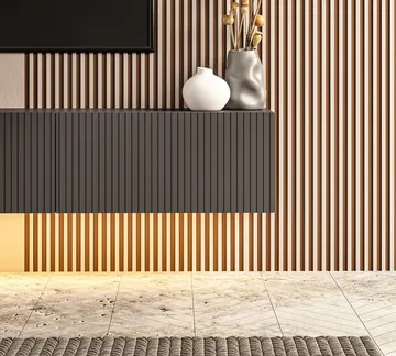 TV-benk Hanah Home Ada (180 x 28,6 x 31,4 cm) Antrasitt - Antrasitt - Møbler - Mediamøbel & tv møbel - TV-benk & mediabenk