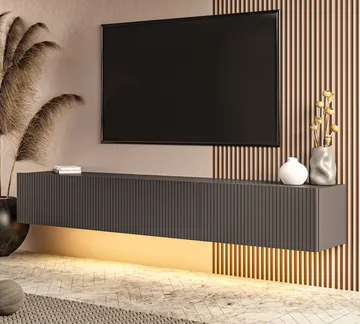 TV-benk Hanah Home Ada (180 x 28,6 x 31,4 cm) Antrasitt - Antrasitt - Møbler - Mediamøbel & tv møbel - TV-benk & mediabenk