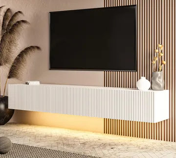 TV-benk Hanah Home Ada (180 x 28,6 x 31,4 cm) Hvit - Hvit - Møbler - Mediamøbel & tv møbel - TV-benk & mediabenk