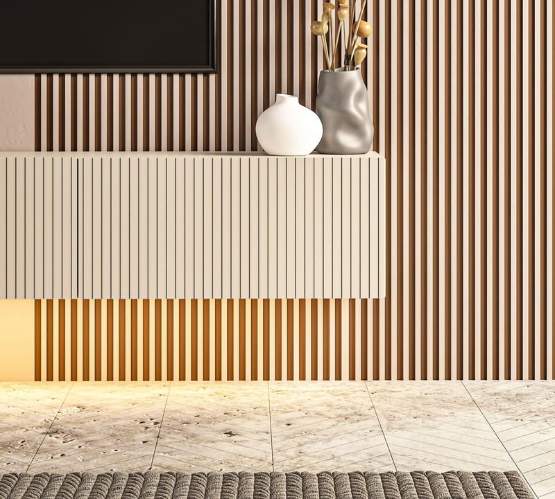 TV-benk Hanah Home Ada (180 x 28,6 x 31,4 cm) Sandstone - Sandstone - Møbler - Mediamøbel & tv møbel - TV-benk & mediabenk