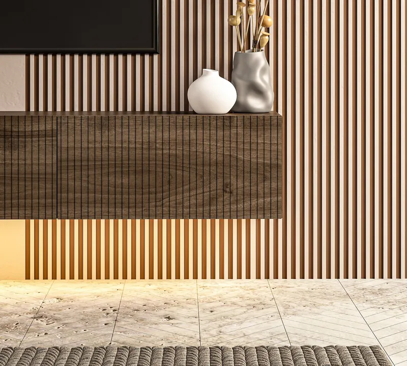 TV-benk Hanah Home Ada (180 x 28,6 x 31,4 cm) Valnøtt - Valnøtt - Møbler - Mediamøbel & tv møbel - TV-benk & mediabenk