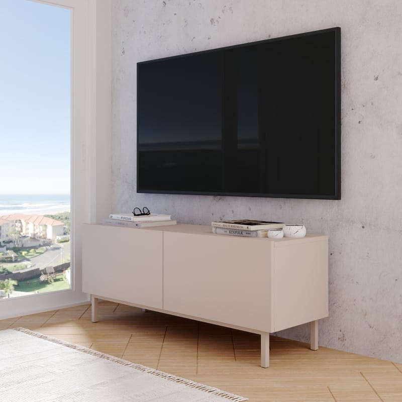 TV-benk Hanah Home Coast (120 x 47,3 x 36,8 cm) Sand - Sand - Møbler - Mediamøbel & tv møbel - Mediestativ & veggfeste