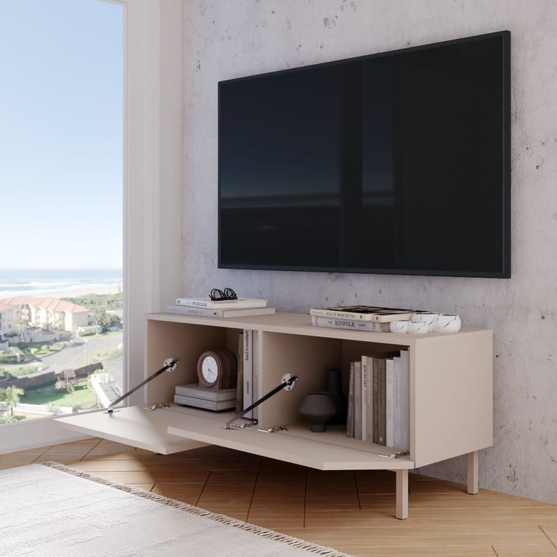 TV-benk Hanah Home Coast (120 x 47,3 x 36,8 cm) Sand - Sand - Møbler - Mediamøbel & tv møbel - Mediestativ & veggfeste
