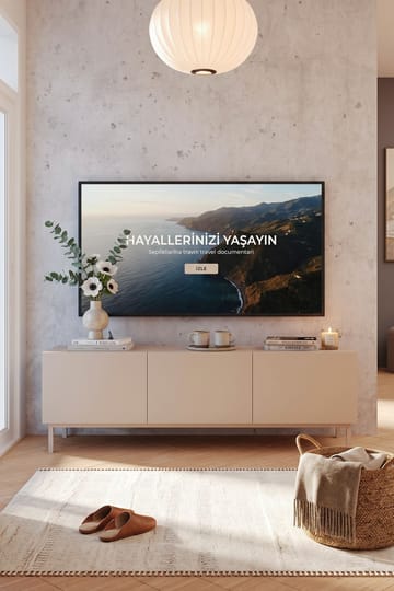 TV-benk Hanah Home Coast (150 x 47,3 x 36,8 cm) Sand - Sand - Møbler - Mediamøbel & tv møbel - TV-benk & mediabenk