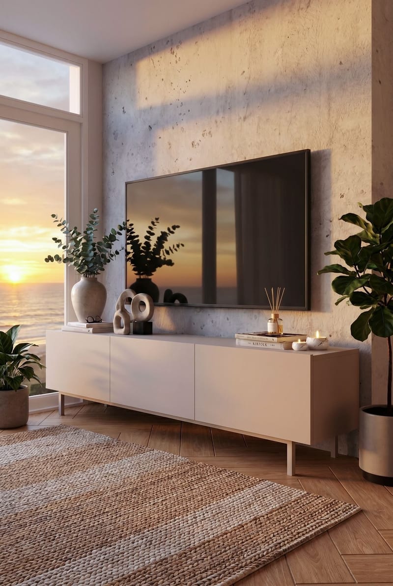 TV-benk Hanah Home Coast (180 x 47,3 x 36,8 cm) Sand - Sand - Møbler - Mediamøbel & tv møbel - TV-benk & mediabenk