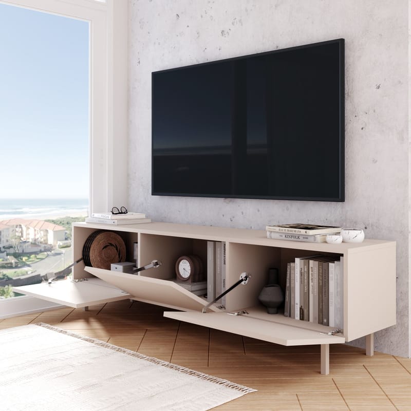 TV-benk Hanah Home Coast (180 x 47,3 x 36,8 cm) Sand - Sand - Møbler - Mediamøbel & tv møbel - TV-benk & mediabenk