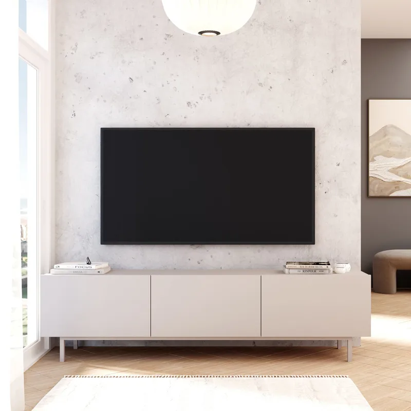 TV-benk Hanah Home Coast (180 x 47,3 x 36,8 cm) Sand - Sand - Møbler - Mediamøbel & tv møbel - TV-benk & mediabenk