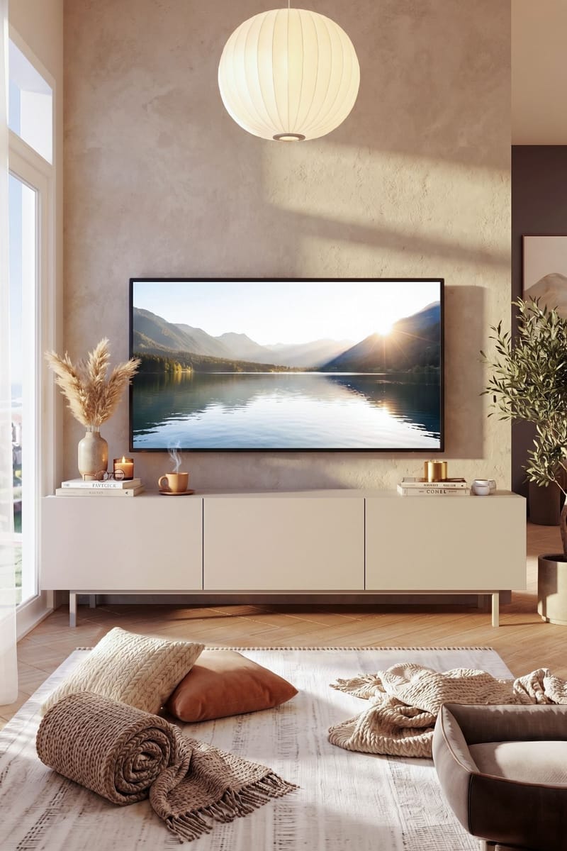 TV-benk Hanah Home Coast (180 x 47,3 x 36,8 cm) Sand - Sand - Møbler - Mediamøbel & tv møbel - TV-benk & mediabenk