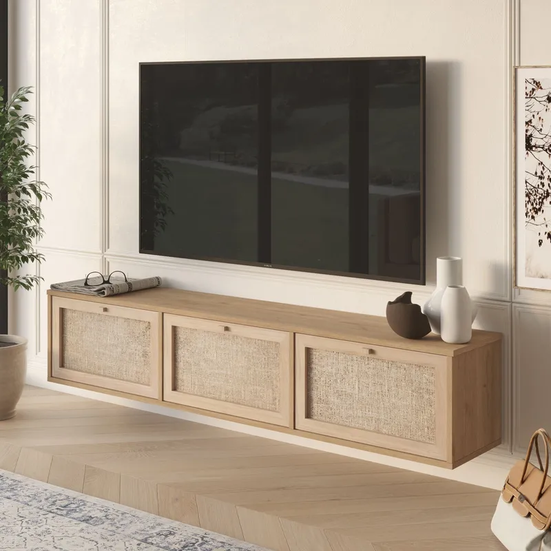 TV-benk Hanah Home Dune (180 x 35,6 x 32 cm) Eik - Eik - Møbler - Mediamøbel & tv møbel - TV-benk & mediabenk