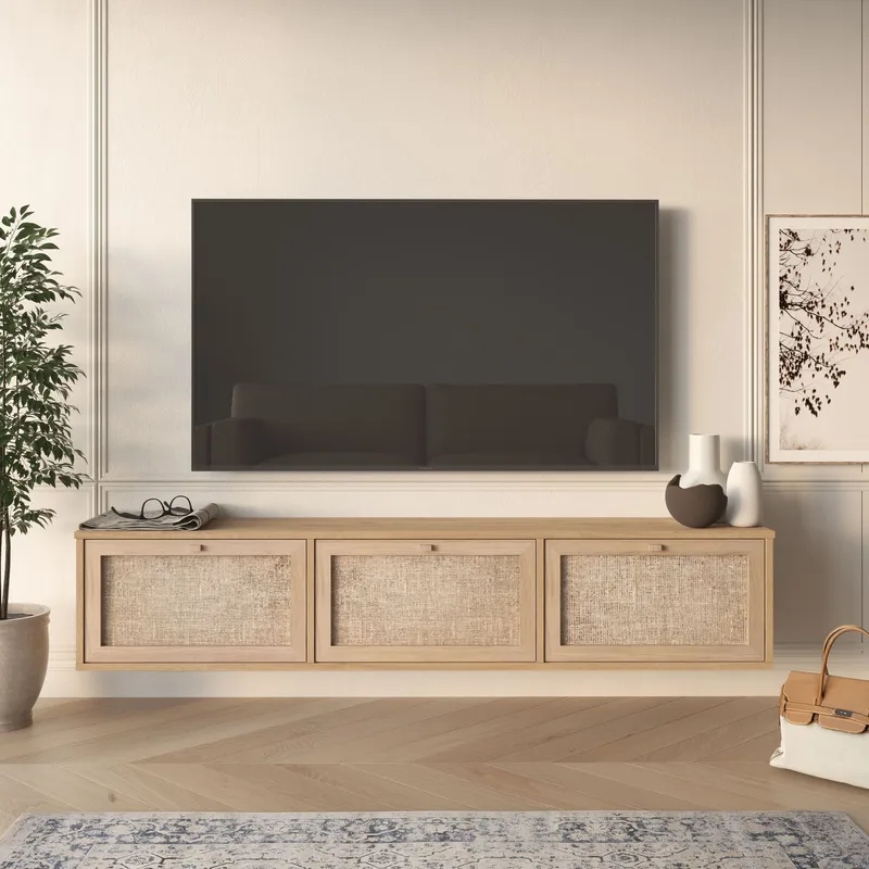 TV-benk Hanah Home Dune (180 x 35,6 x 32 cm) Eik - Eik - Møbler - Mediamøbel & tv møbel - TV-benk & mediabenk