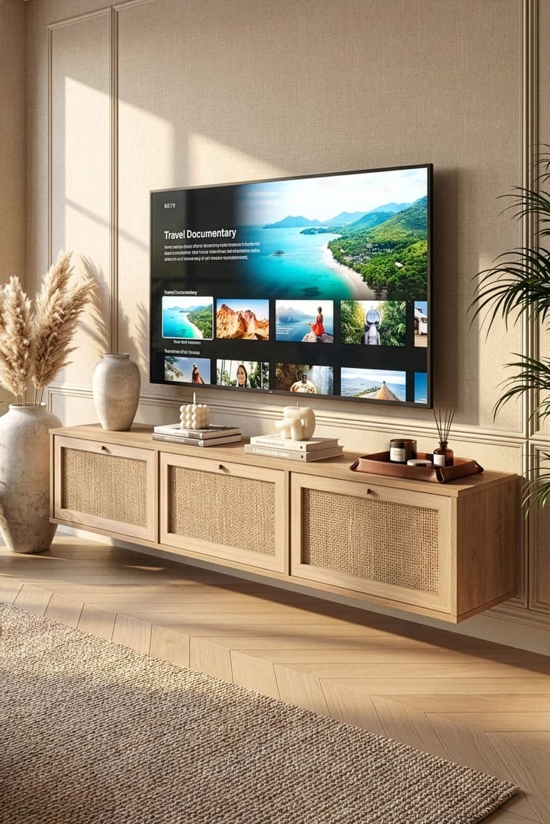 TV-benk Hanah Home Dune (180 x 35,6 x 32 cm) Eik - Eik - Møbler - Mediamøbel & tv møbel - TV-benk & mediabenk