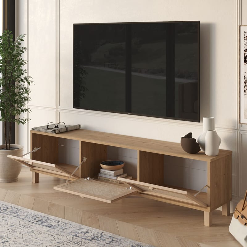 TV-benk Hanah Home Dune (180 x 45,6 x 32 cm) Eik - Eik - Møbler - Mediamøbel & tv møbel - TV-benk & mediabenk
