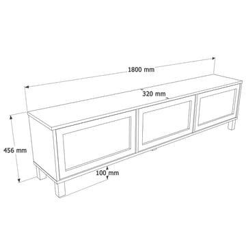 TV-benk Hanah Home Dune (180 x 45,6 x 32 cm) Eik - Eik - Møbler - Mediamøbel & tv møbel - TV-benk & mediabenk