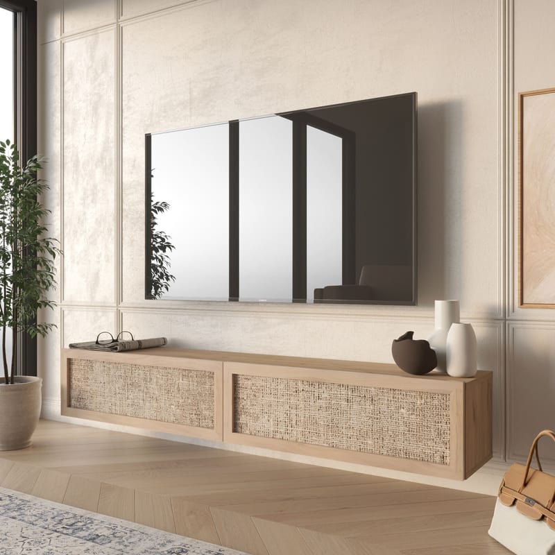 TV-benk Hanah Home Future (180 x 29,6 x 29,8 cm) Eik - Eik - Møbler - Mediamøbel & tv møbel - TV-benk & mediabenk