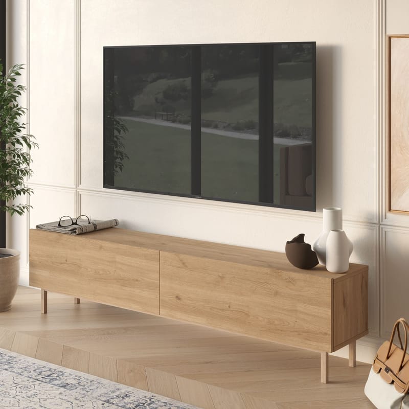TV-benk Hanah Home Future (180 x 43,3 x 31,6 cm) Eik - Eik - Møbler - Mediamøbel & tv møbel - TV-benk & mediabenk