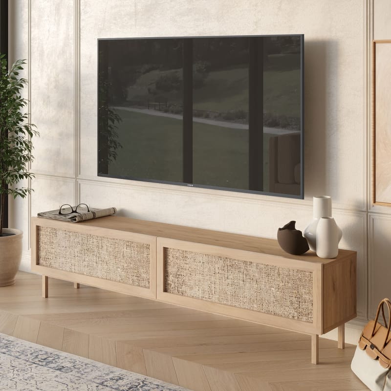 TV-benk Hanah Home Future V2 (180 x 43,3 x 31,6 cm) Eik - Eik - Møbler - Mediamøbel & tv møbel - TV-benk & mediabenk