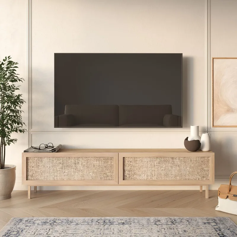 TV-benk Hanah Home Future V2 (180 x 43,3 x 31,6 cm) Eik - Eik - Møbler - Mediamøbel & tv møbel - TV-benk & mediabenk