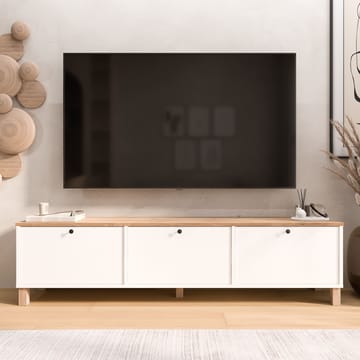TV-benk Hanah Home Nord (180 x 45,6 x 32 cm) Hvit eik - Hvit og eik - Møbler - Mediamøbel & tv møbel - TV-benk & mediabenk