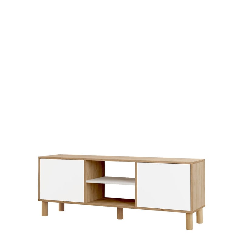 TV-benk Homitis Alston (160 x 59,1 x 40 cm) Eik hvit, undefined