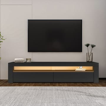 TV-benk Homitis Bati (150 x 46,8 x 36,8 cm) Antrasitt - Møbler - Mediamøbel & tv møbel - TV-benk & mediabenk