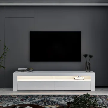 TV-benk Homitis Bati (150 x 46,8 x 36,8 cm) Hvit - Møbler - Mediamøbel & tv møbel - TV-benk & mediabenk