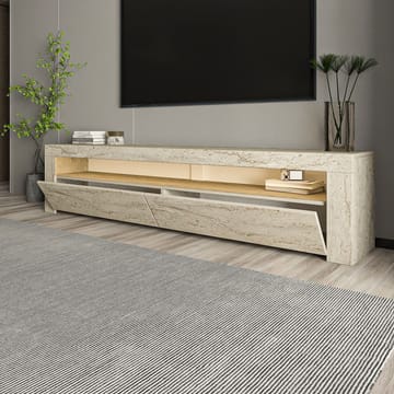 TV-benk Homitis Bati (150 x 46,8 x 36,8 cm) Travertin - Møbler - Mediamøbel & tv møbel - TV-benk & mediabenk
