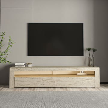 TV-benk Homitis Bati (150 x 46,8 x 36,8 cm) Travertin - Møbler - Mediamøbel & tv møbel - TV-benk & mediabenk
