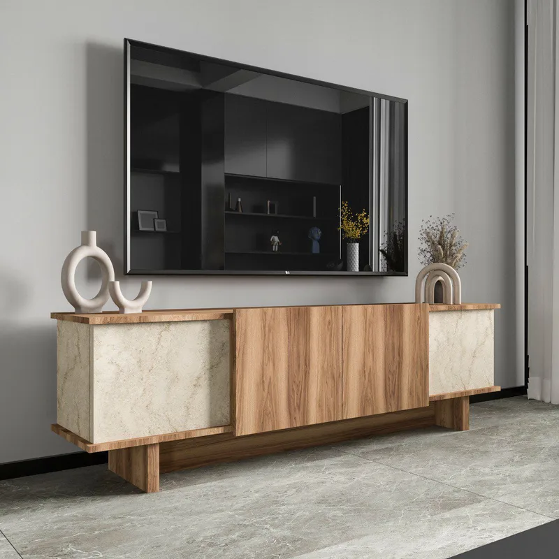 TV-benk Homitis Diana Travertine Walnut, undefined
