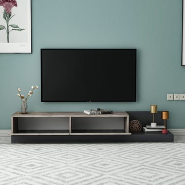 TV-benk Homitis Major (180 x 30 x 37 cm) Gordion marmor antrasitt - Gordion Marble/Anthracite - Møbler - Mediamøbel & tv møbel - TV-benk & mediabenk