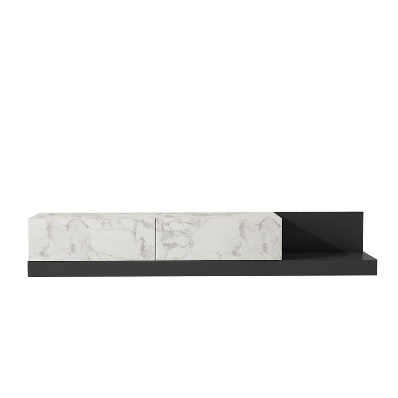 TV-benk Homitis Major (180 x 30 x 37 cm) Marmo marmor antrasitt - Marmo Marble/Antrasitt - Møbler - Mediamøbel & tv møbel - TV-benk & mediabenk
