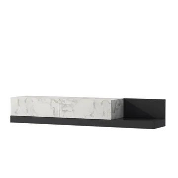 TV-benk Homitis Major (180 x 30 x 37 cm) Marmo marmor antrasitt - Marmo Marble/Antrasitt - Møbler - Mediamøbel & tv møbel - TV-benk & mediabenk