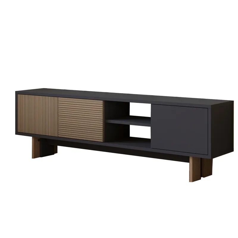 TV-benk Homitis Ravello (150 x 45 x 30 cm) Varm eik antrasitt, undefined
