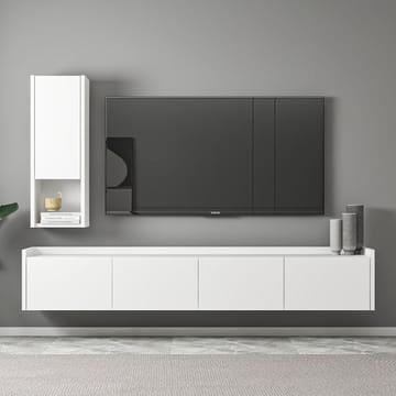 TV-benk Homitis Sema (160 x 35 x 29,6 cm) Hvit - Møbler - Mediamøbel & tv møbel - TV-benk & mediabenk