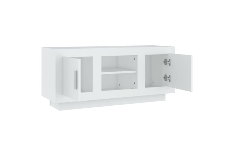 TV-benk hvit 102x35x45 cm konstruert tre - Hvit - TV-benk & mediabenk