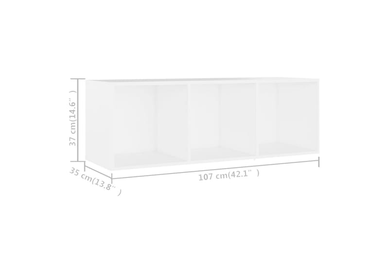 TV-benk hvit 107x35x37 cm sponplate - Hvit - Møbler - Mediamøbel & tv møbel - TV-benk & mediabenk