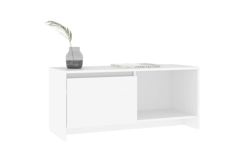 TV-benk hvit 90x35x40 cm sponplate - Hvit - Møbler - Mediamøbel & tv møbel - TV-benk & mediabenk